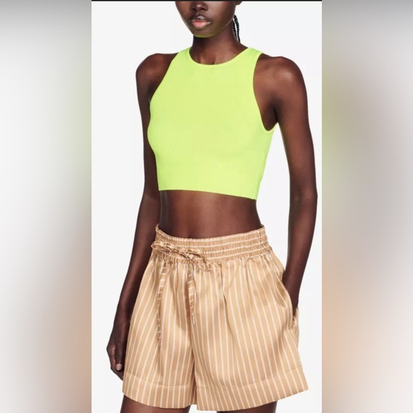 SANDRO Cropped Stretch-knit crop top size 36 - Picture 1 of 6